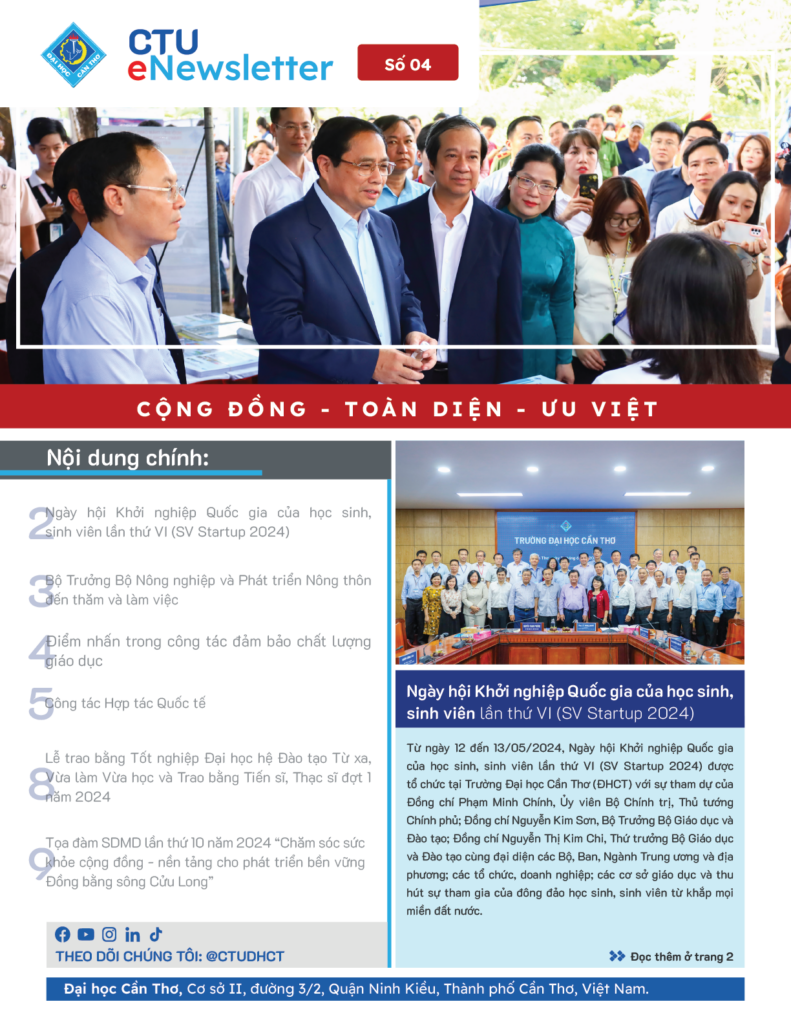 [CTU eNewsletter 04] Ngày hội khởi nghiệp Quốc gia SV Start up 2024